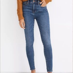 Madewell 10” highrise tencel skinny jeans wendover wash